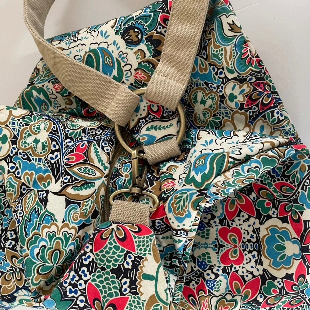 Black Butterfly‎ Paisley Canvas Teardrop Backpack Sling Bag Adjustable Straps